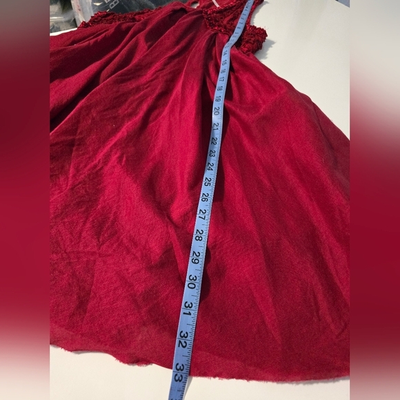 Free People Womens Red Beaded Dress Small - Picture 9 of 11